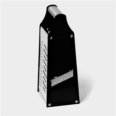 Тёрка 4 грани Magistro Sharp, 10.7×8.4×23 см, 301 сталь, чёрная