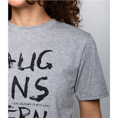 Футболка #КТ888119, серый меланж