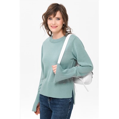 Джемпер вязаный с разрезами на рукавах