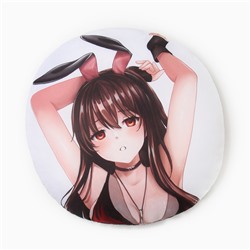 Подушка декоративная круглая «Зайка аниме», микрофибра