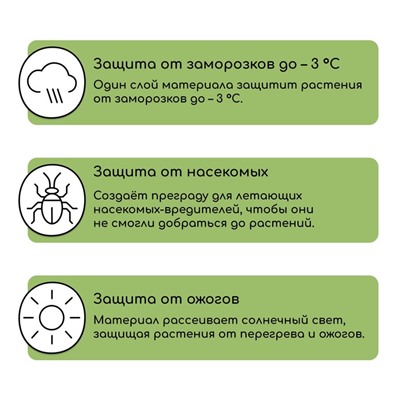 Материал укрывной, 10×3.2 м, плотность 20 г/м², с УФ-стабилизатором, белый, Greengo, Эконом 30%