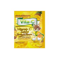 Витамин С для детей со вкусом ананаса от VITA-C VITAMIN C PINAPPLE FLAVOR 25 MG. 30 TABLETS
