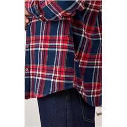 Рубашка F521-0460 blue-bordo