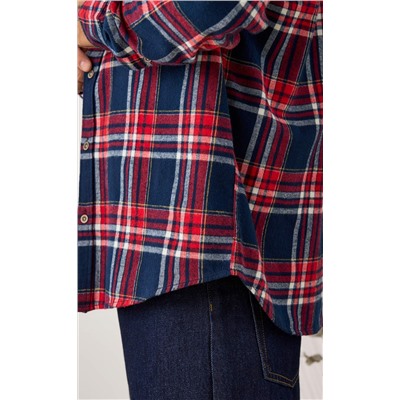 Рубашка F521-0460 blue-red