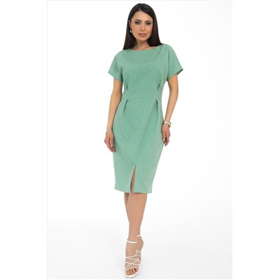 Платье-футляр зелёное