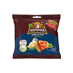 «3 Корочки», сухарики со вкусом сёмги с сыром и соусом тар-тар «Calve», 85 г