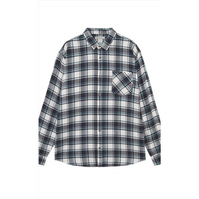 Рубашка F521-0460 grey-white