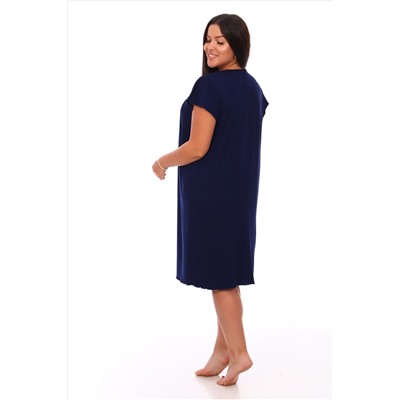 001 Ночная сорочка "темно-синий"