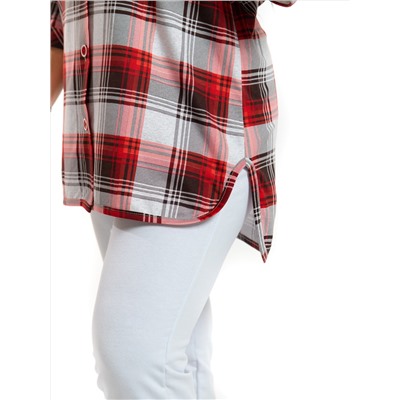 445 Туника "Красная клетка"