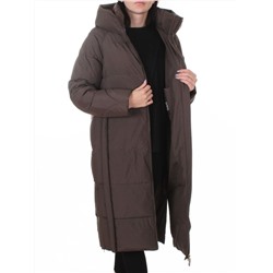 018 GRAY/GREEN Пальто зимнее женское (200 гр. холлофайбер)