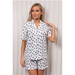 Костюм белый с шортами Пэгги №2