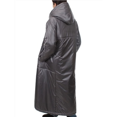 BM220 DK.GRAY Пальто зимнее облегченное женское (120 гр. холлофайбер)