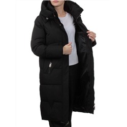 6813 BLACK Пальто зимнее женское (200 гр. холлофайбер)