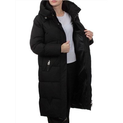 6813 BLACK Пальто зимнее женское (200 гр. холлофайбер)