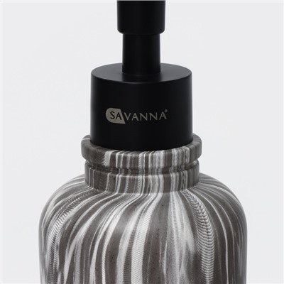 Набор аксессуаров для ванной комнаты SAVANNA, 2 предмета, дозатор, стакан, серый