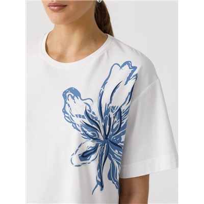 Футболка белая с принтом