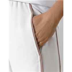 Прямые брюки с лампасами из эластичного футера двухнитки без начеса