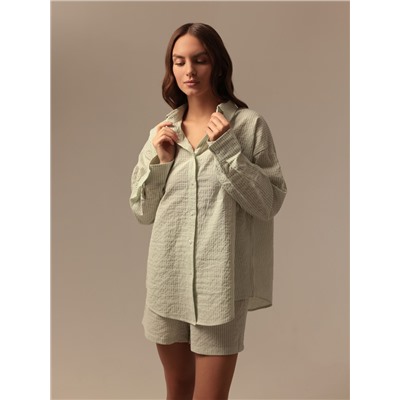 Сорочка ночная женская SL HOME Basic, зелёная