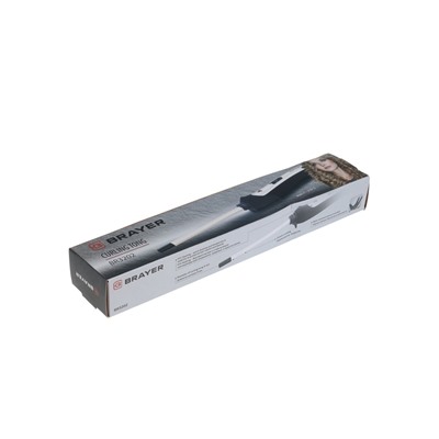 УЦЕНКА Плойка BRAYER 3202BR, 25 Вт, керамическое покрытие, d=9 мм,чёрно-серебристая