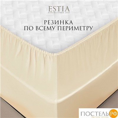 Estia ОРНЕЛЛА экрю Простыня на резинке 200х200+30, 1пр.,тенсель