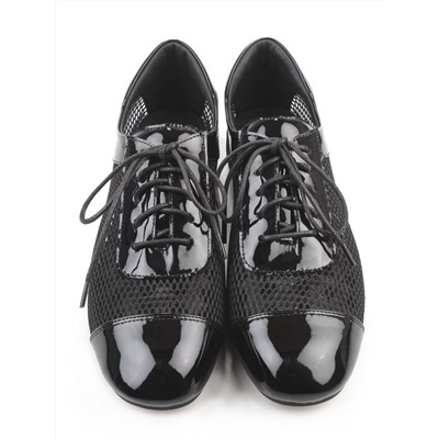 03-H17C-30AG BLACK Полуботинки женские (натуральная кожа)