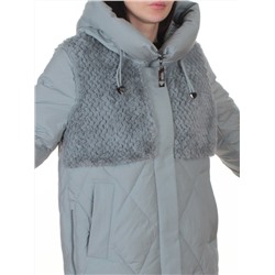 M-8800 GRAY/LT. BLUE Куртка зимняя стеганная женская (150 гр. холлофайбер)