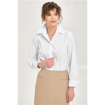 Блузка белая с длинным рукавом
