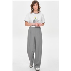 Брюки светло-серые в полоску