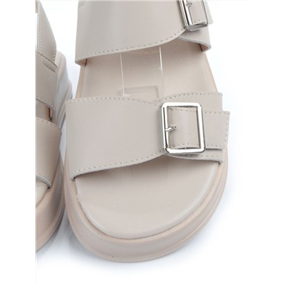 08-PEAQ196-2 LT. BEIGE Босоножки женские (натуральная кожа)