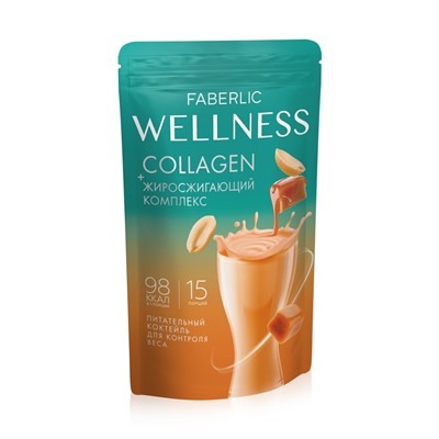 Протеиновый коктейль с коллагеном и жиросжигающим комплексом Wellness, вкус «Арахис в карамели»