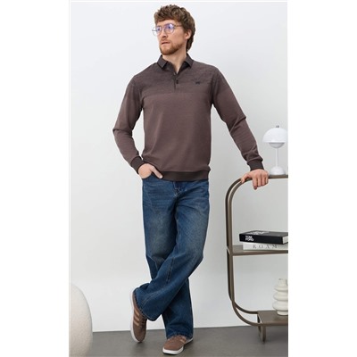 Поло F611-07-5858 brown