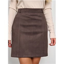 Юбка из экозамши в шоколадном цвете