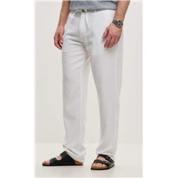 Брюки лен F111-0855 white