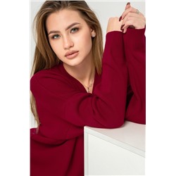 Женский удлиненный джемпер оверсайз с V-вырезом Happyfox