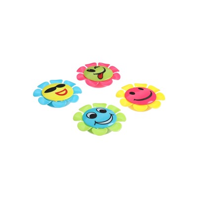 Набор точилок «Ромашка-смайл», 4 штуки, с контейнером, МИКС