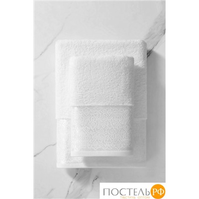 PRIME PRIVE ЛАРС бел К-т Полотенец, 50x100-1/70х140-1, 2 пр., 100% хлопок, 500 гр/м2