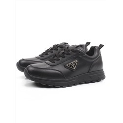 03-A9074-1 BLACK Кроссовки женские (натуральная кожа)