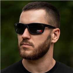 Очки солнцезащитные поляризованные, мужские, спорт, цвет черный, оправа матовая, арт.007.263