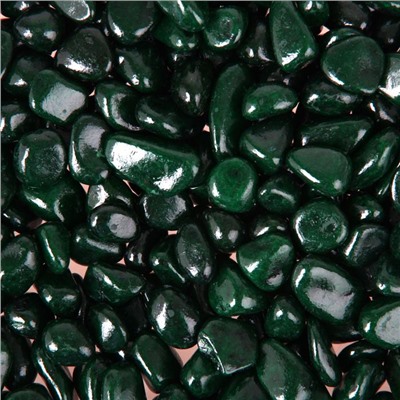 Грунт для аквариума DECOR DE «Галька цветная», фр. 8-12 мм, темно-зелёная, 800 г