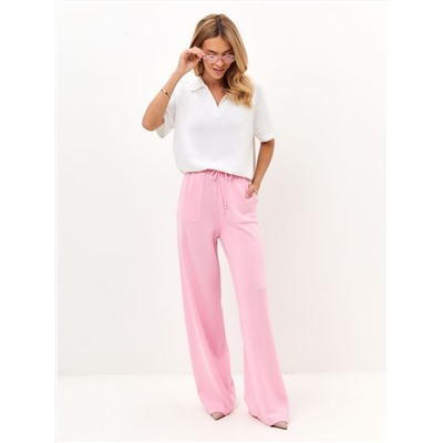 Брюки палаццо с карманами, Розовый