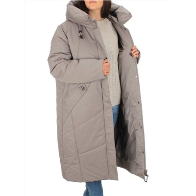 M-9070 GRAY/BEIGE Пальто зимнее женское CORUSKY (верблюжья шерсть)