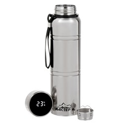 Термос Мастер К Warm, 850 мл, сохраняет тепло 24 ч, нержавеющая сталь, серебристый