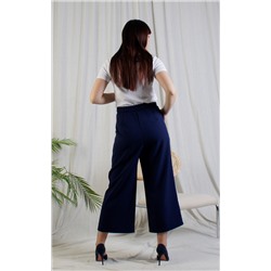 Женские летние брюки Брюки кюлоты лен темно-синий