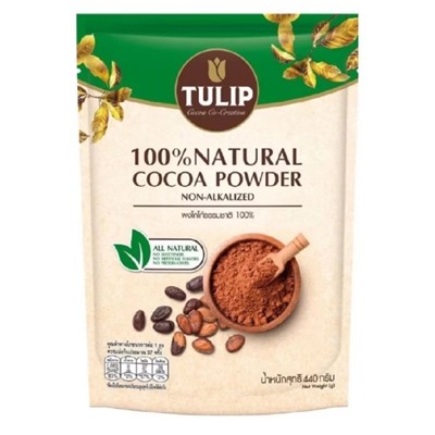 100% Какао-порошок Tulip Natural Cocoa Powder 100% 440 гр