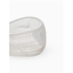 Браслет манжета «Тренд», d=7.5 см, широкий, акрил, белый