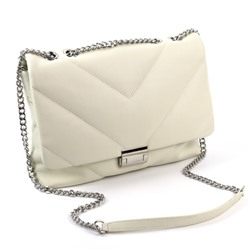 Женская кожаная сумка 6022 Офф Вайт