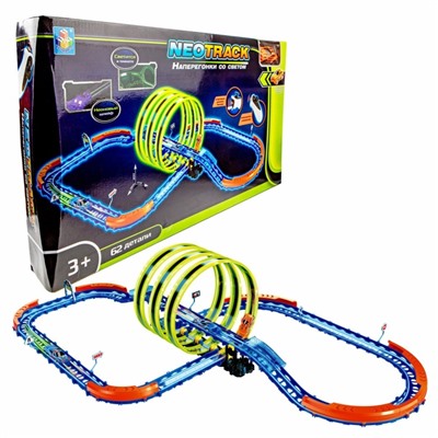 УЦЕНКА Автотрек «Neotrack», 62 детали, светящийся, ик управление в компл, 1 машинка с акб Т21043 943