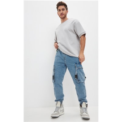 Джинсы джоггеры мужские P321-0165J голубые
