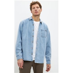 Рубашка джинс P311-1241 middle blue