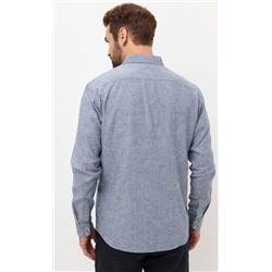 Рубашка д/р лен F111-0450-1 jeans